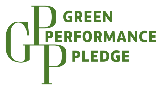 The green performance pledge expands logo